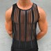 Men's Vertical Mesh See-through Vest