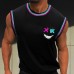 Men's Smiley Color Print Sleeveless Tank Top