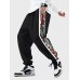 Mens Colorful Geometric Side Print Ethnic Style Drawstring Sweatpants